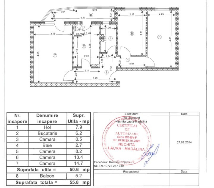 Apartament 3 camere decomandat Săcele