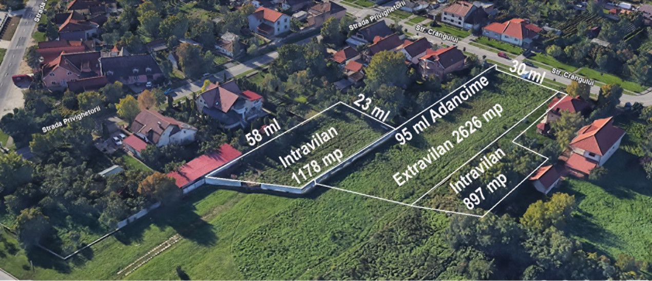 Str. Crângului 23, Satu Mare 440243 Teren Constructii Intravilan/Extravilan