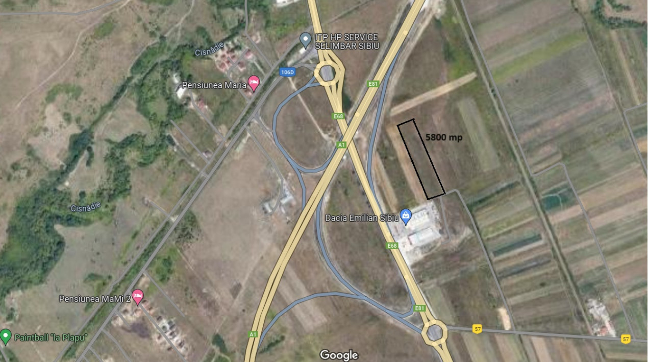 Teren industrial 5800mp, DN.1, acces rapid Autostrada, comision cumparator 0%