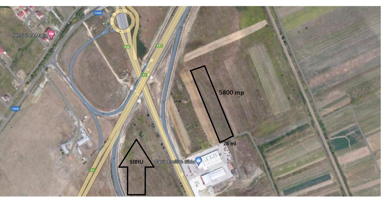 Oportunitate investitie-teren industrial 5800mp-acces rapid la DN.1/Autostrada 