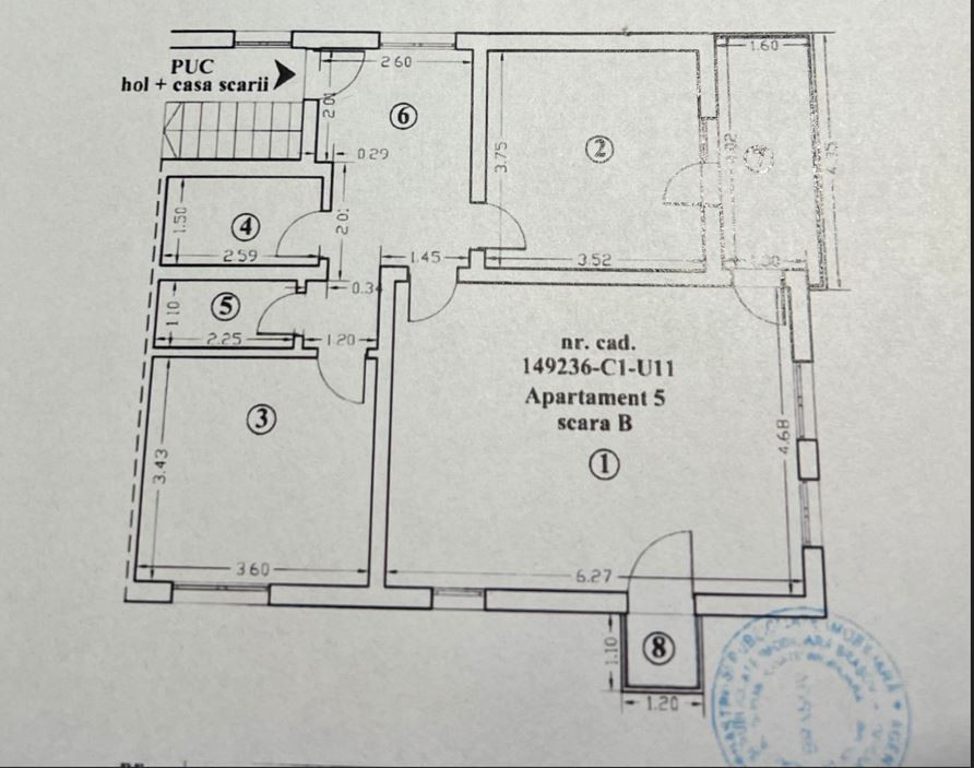 Apartament 3 camere, 2 bai, parcare – Tractorul