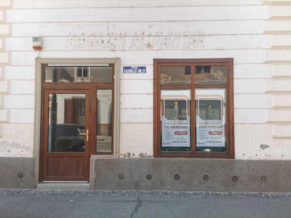 Spațiu comercial 85mp, stradal, ideal alimentatie publica, Centrul istoric-Sibiu
