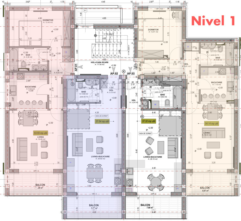 Apart. cu 2 cam. pe două nivele, cu logie. Vilă design modern în Cristian-Sibiu 