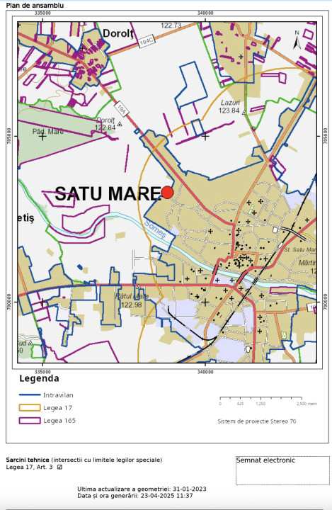 Teren de investiție Extravilan, Str. Scheffler Janos(zona strada Dara) SM 440124
