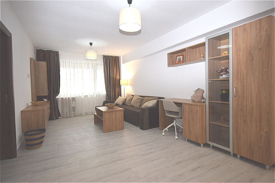 Apartament decomandat, bloc nou, loc de parcare, complet mobilat 