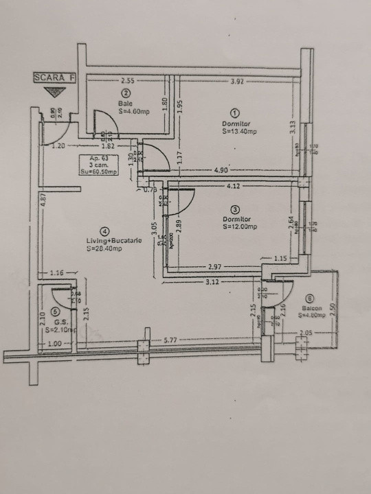 Apartament 3 camere de închiriat – Turnișor