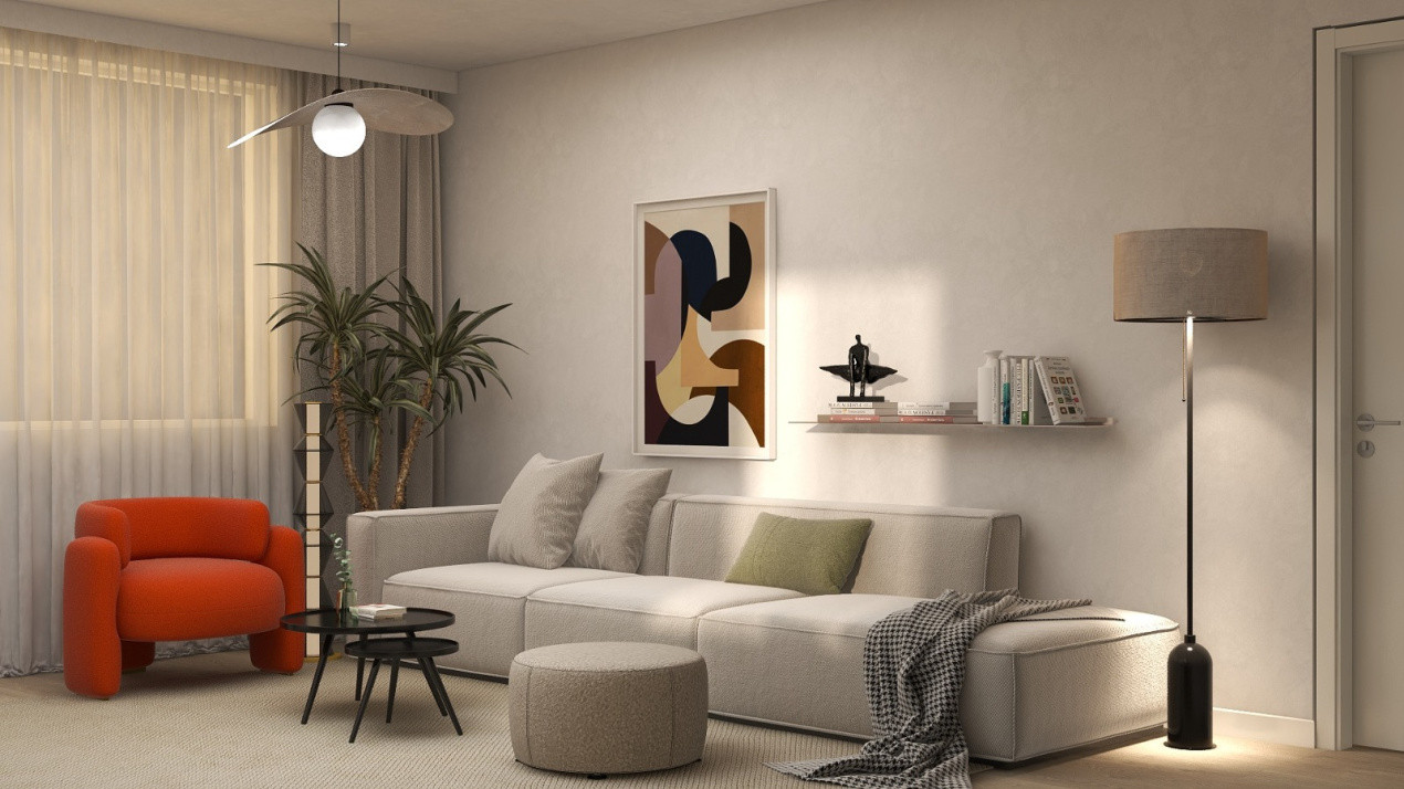 Apartament 2 camere 55,25 mp