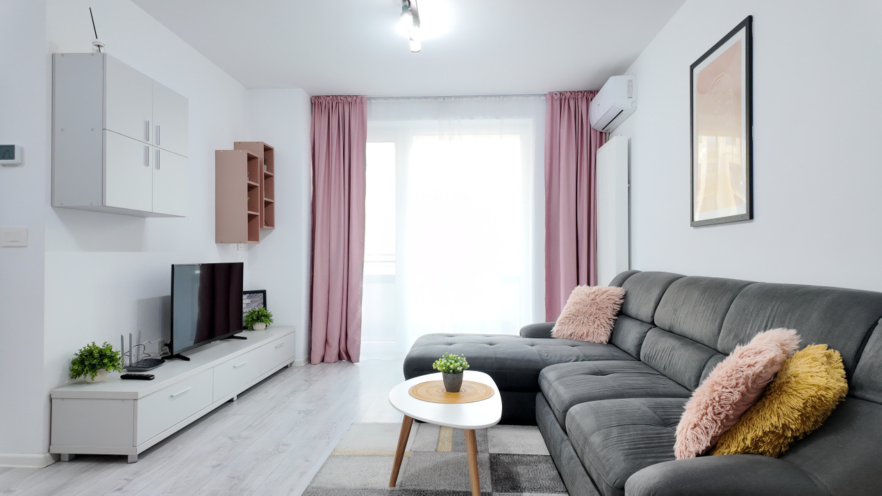 Apartament cu 2 camere, modern și complet mobilat, în zona Tractorul