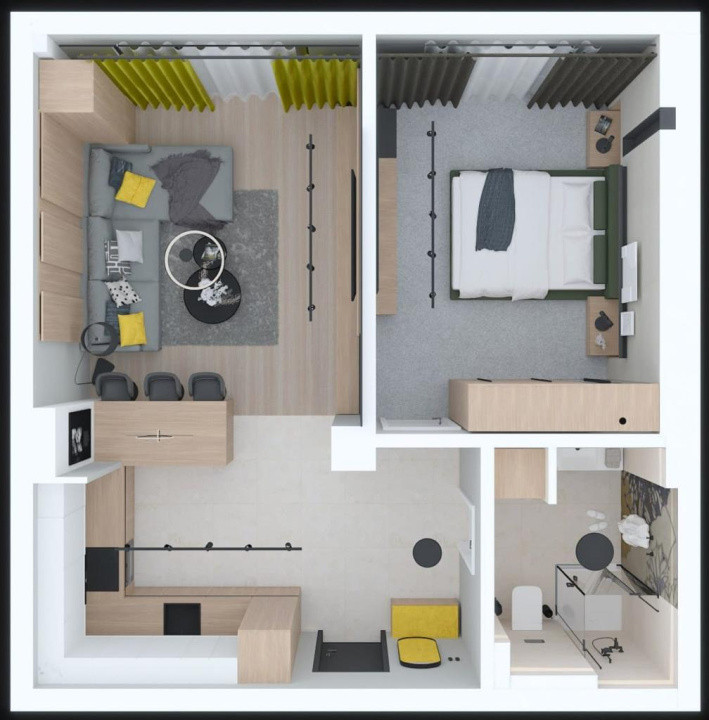 Apartament 2 camere 57,80 mp