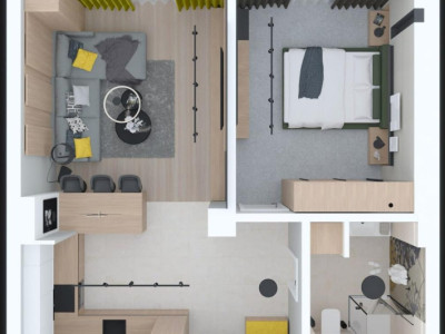 Apartament 2 camere 57,80 mp