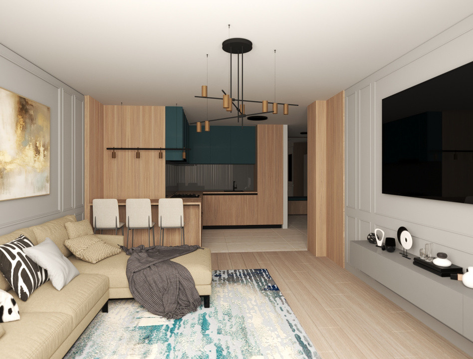 Apartament 2 camere 61,34 mp