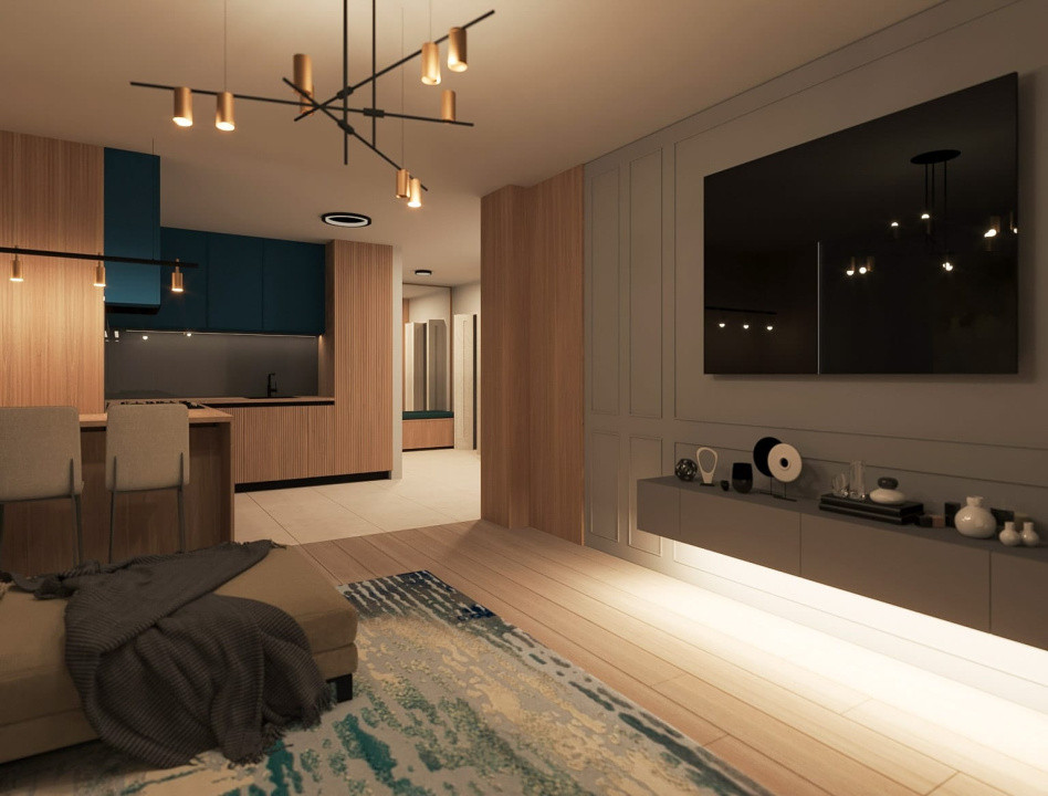 Apartament 2 camere 61,34 mp