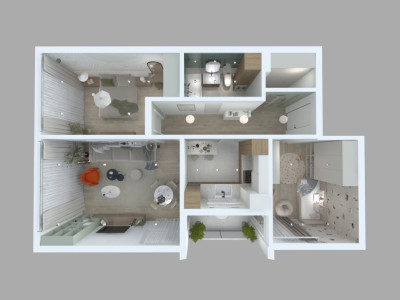 Apartament 3 camere 72,07 mp