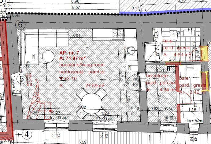 Apartament 3 camere | Etaj 1 + M | Curte | ULTRACENTRAL