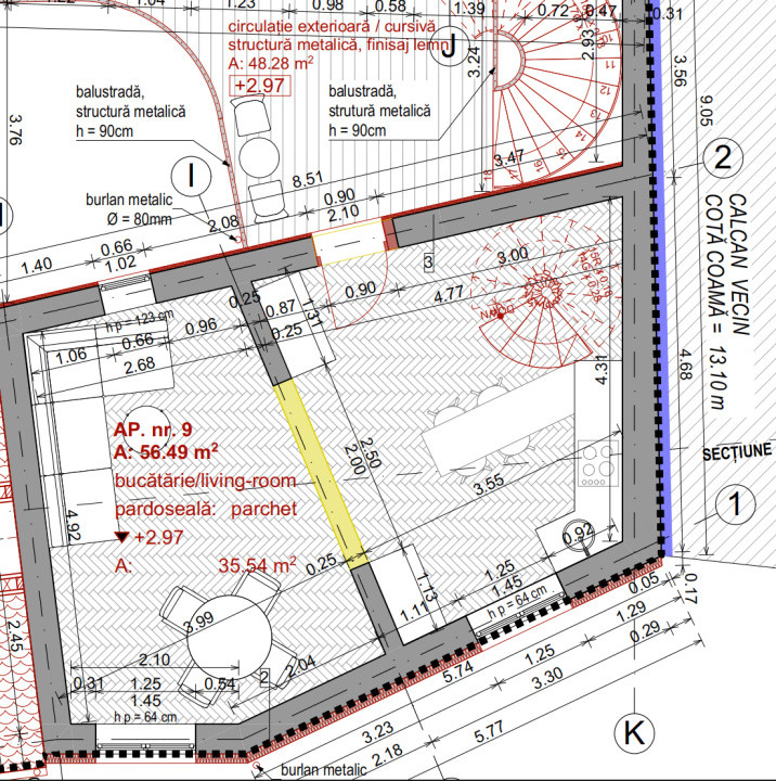 Apartament 2 camere | Et 1+ M | Curte si Terasa | ULTRACENTRAL