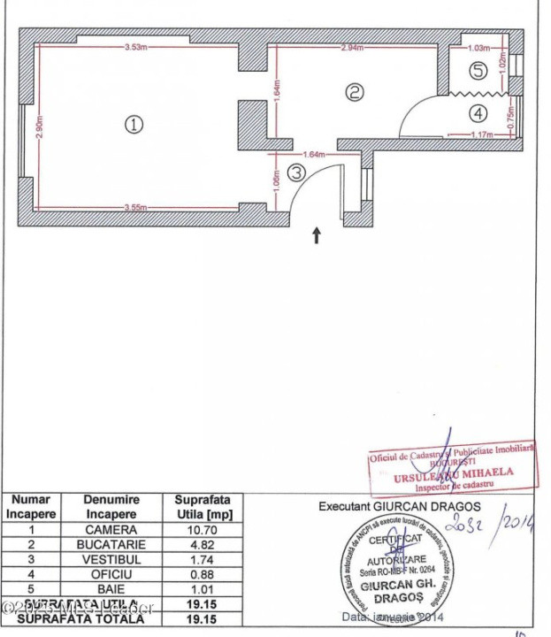 Garsoniera pentru investitie  langa Facultatea de Arte