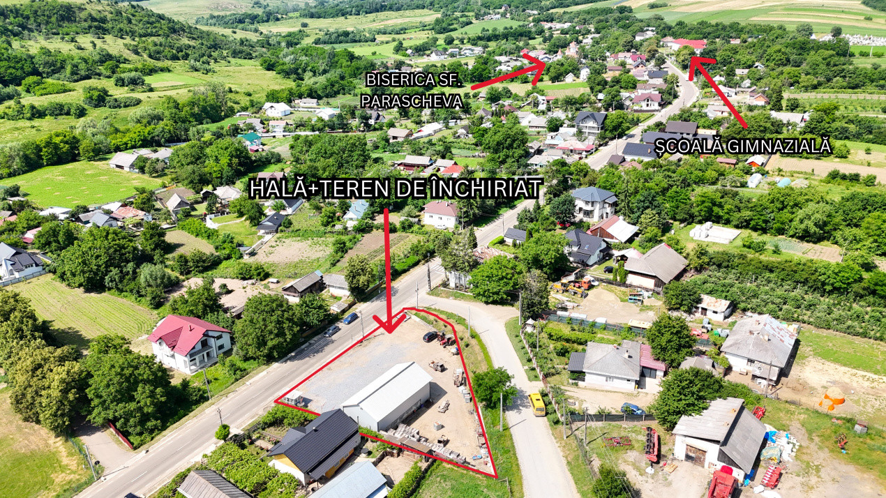 Hala 135 MP+Teren 1311 MP Situate Central - Plesesti, Vulturesti, Suceava