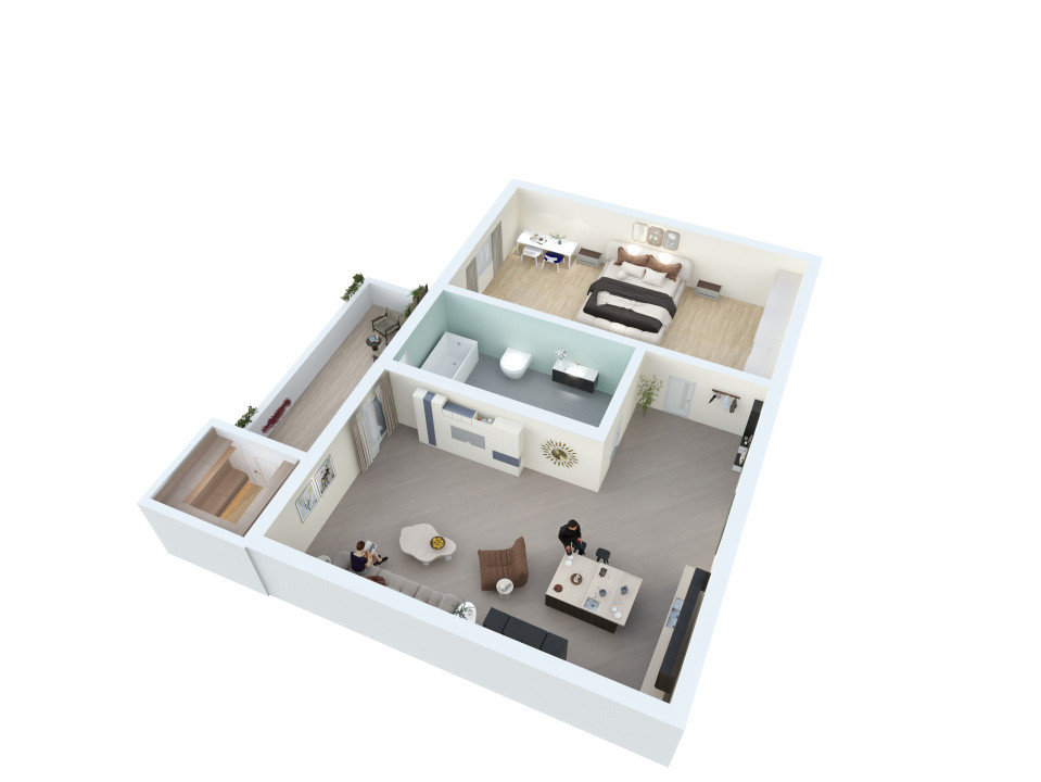 Apartament de vanzare in Sibiu - 2 camere - bloc nou, cu lift