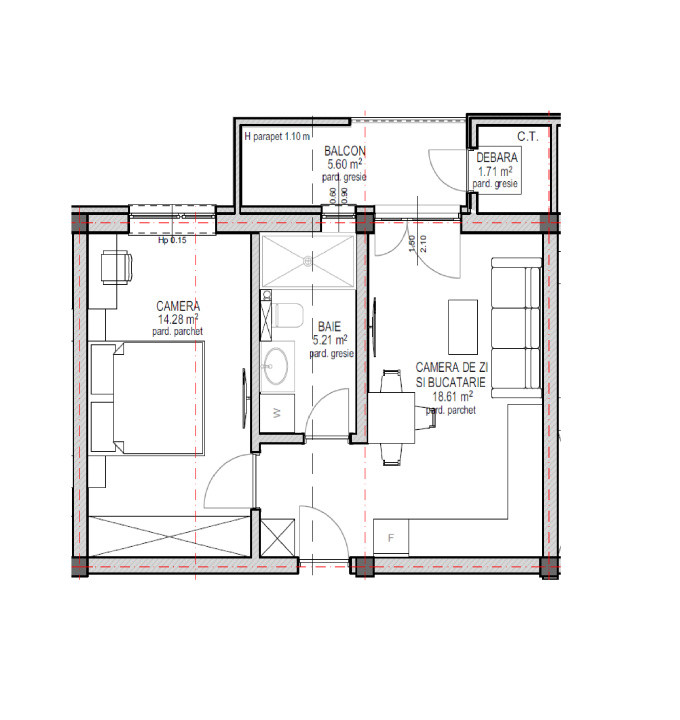 Apartament de vanzare in Sibiu - 2 camere - bloc nou, cu lift