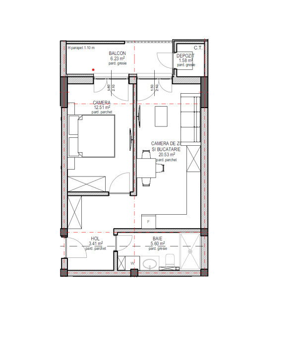 Apartament de vanzare in Sibiu - 2 camere - bloc nou, cu lift