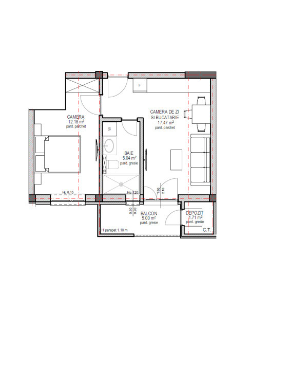 Apartament de vanzare in Sibiu - 2 camere - bloc nou, cu lift