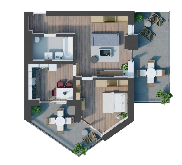 Apartament finisat la cheie în Evolution Apartments | bloc finalizat | Sibiu | 