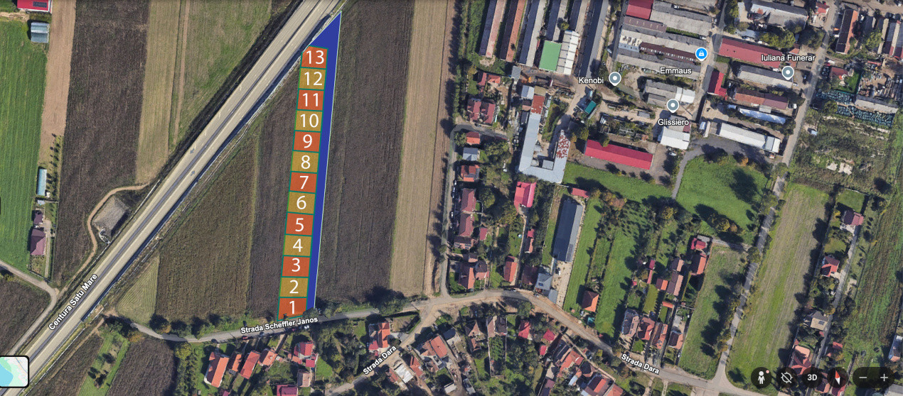 Teren de investiție Extravilan, Str. Scheffler Janos(zona strada Dara) SM 440124