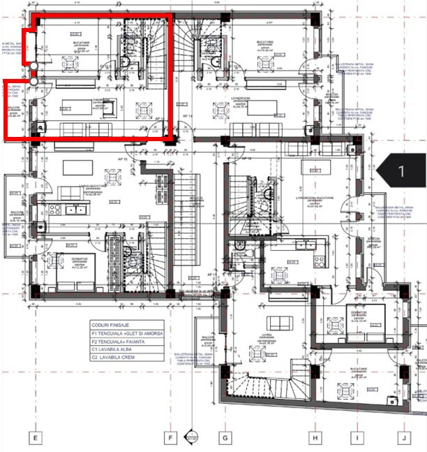 Apartament de 3 camere pe două niveluri, predare la cheie – Cartier Turnișor