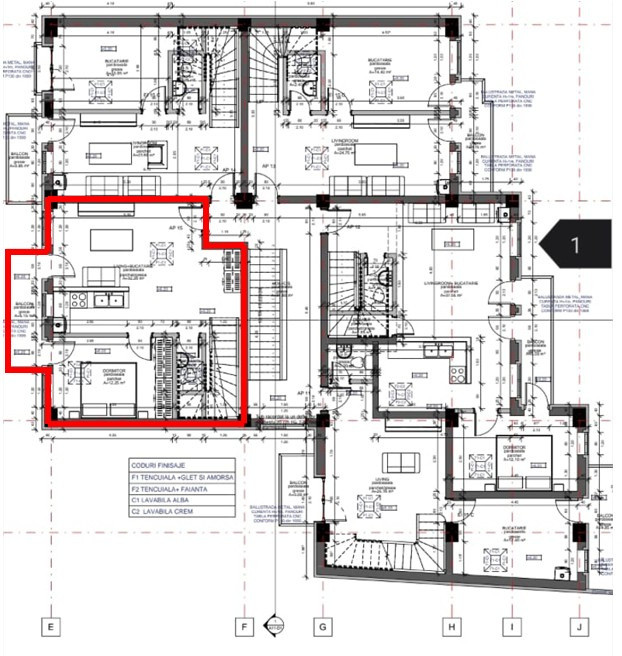 Apartament de 4 camere pe două niveluri – Turnișor