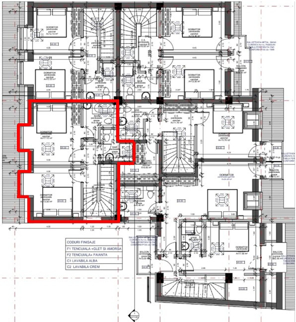 Apartament de 4 camere pe două niveluri – Turnișor