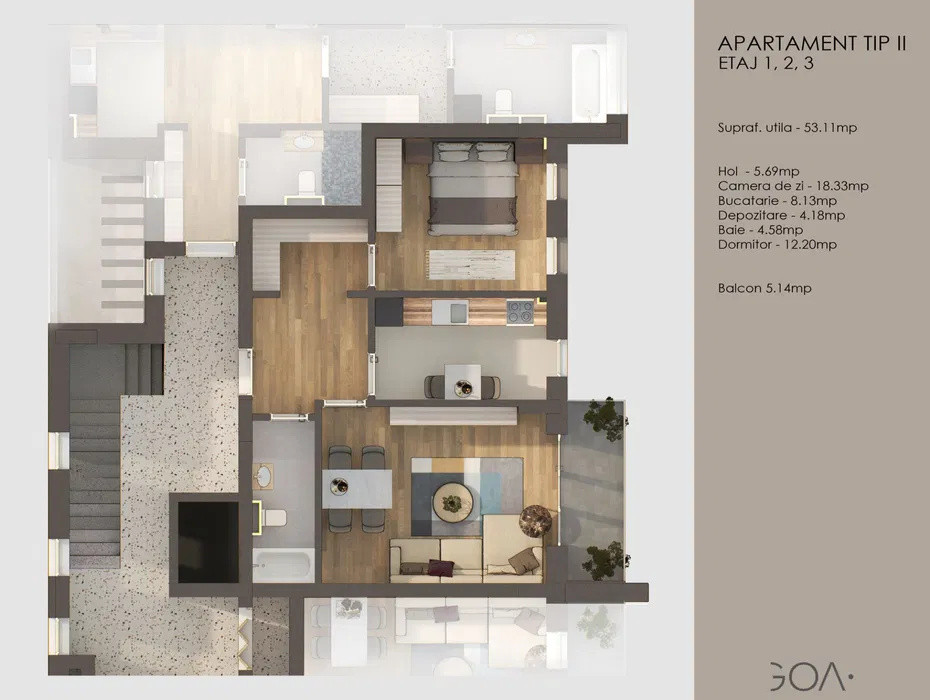 Apartament 2 camere, bloc nou Tractorul – Finalizare iunie 2026, TVA 9%