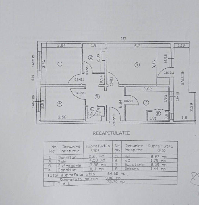3 camere decomandat – Mircea cel Bătrân