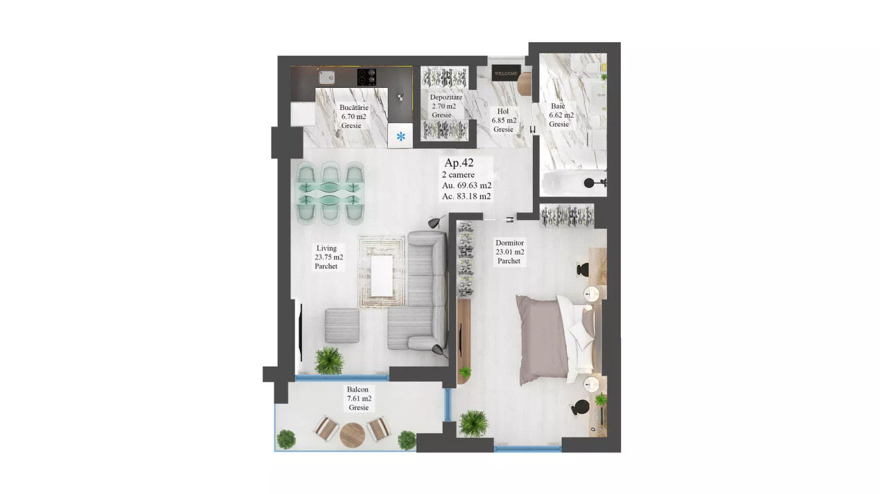 Carpathia Residence – Apartment 2 camere