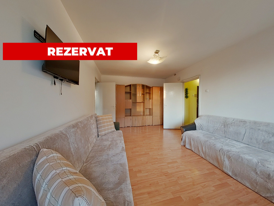 REZERVAT - Închiriere apartament 2 camere, mobilat si utilat+ balcon de 11mp 