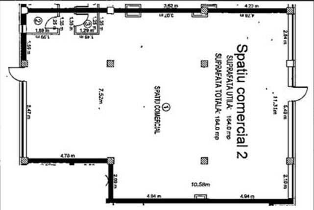 Spatiu comercial open space stradal 164mp FINISAT Dedeman D-na Stanca