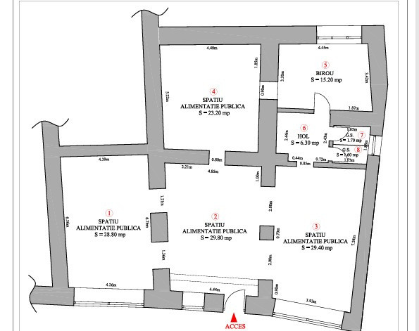Spatiu comercial stradal 136mp Central Istoric Sibiu preluare chirias