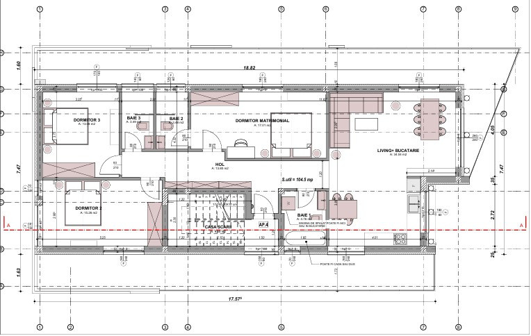 Penthouse 4 camere etaj 2 un apartament cu terasa zona Arhitectilor