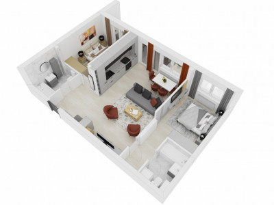 Apartament de vanzare 3 camere Sibiu Doamna Stanca 64mpu finisat cheie