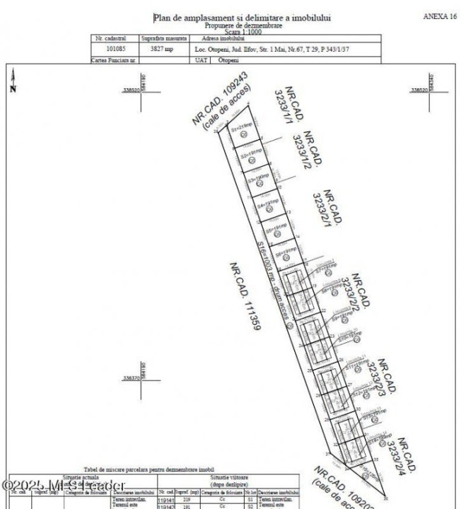 Teren intravilan de vanzare, 553mp, Otopeni