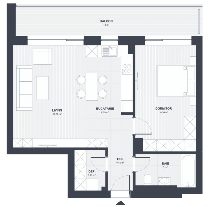 Apartament 2 camere Coresi Avantgarden - Upgraded