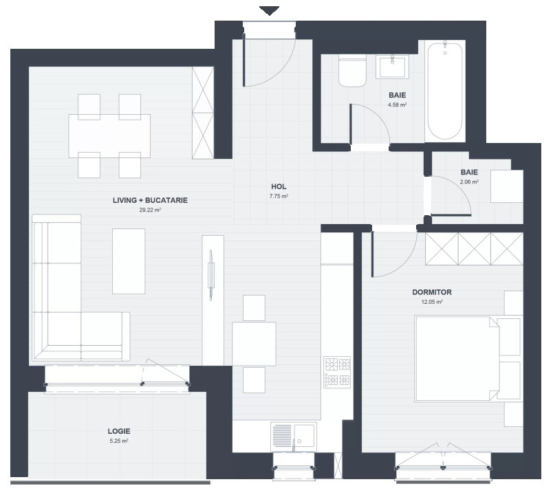 Apartament 2 camere Coresi Avantgarden - Upgraded FINALIZAT
