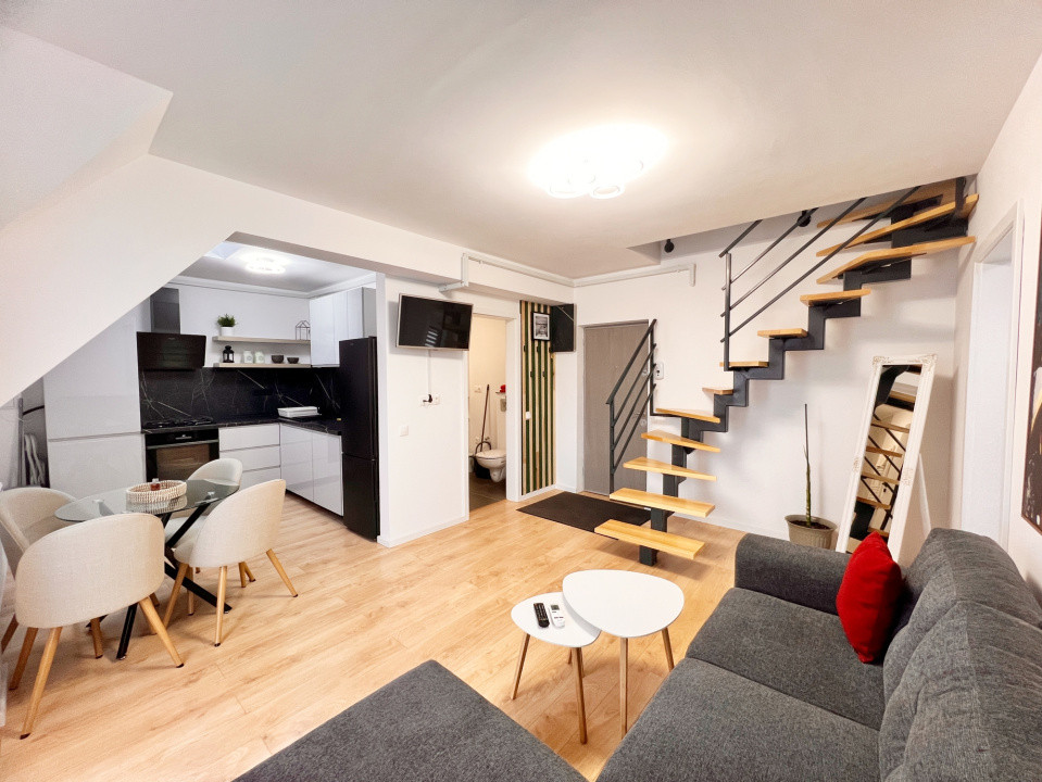 Ap. modern cu 3 cam. complet mobilat si utilat+loc de parcare-Kaufland