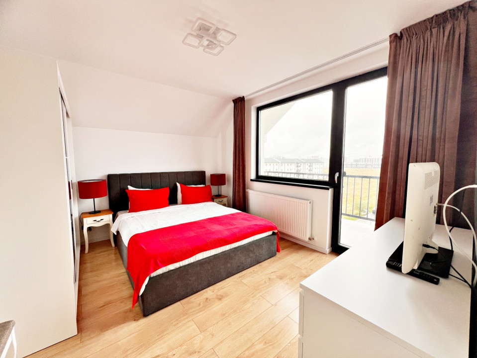 Ap. modern cu 3 cam. complet mobilat și utilat, două băi+loc de parcare