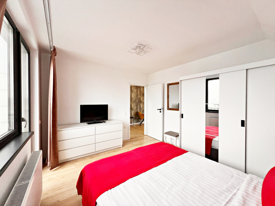 Ap. modern cu 3 cam. complet mobilat și utilat, două băi+loc de parcare