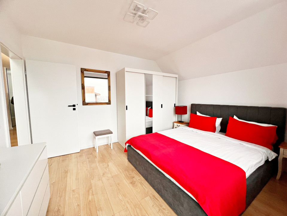 Ap. modern cu 3 cam. complet mobilat și utilat, două băi+loc de parcare