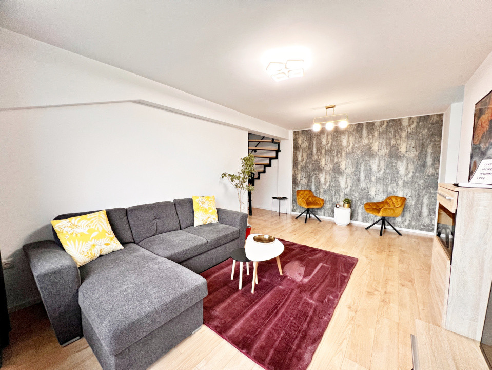 Ap. modern cu 3 cam. complet mobilat și utilat, două băi+loc de parcare