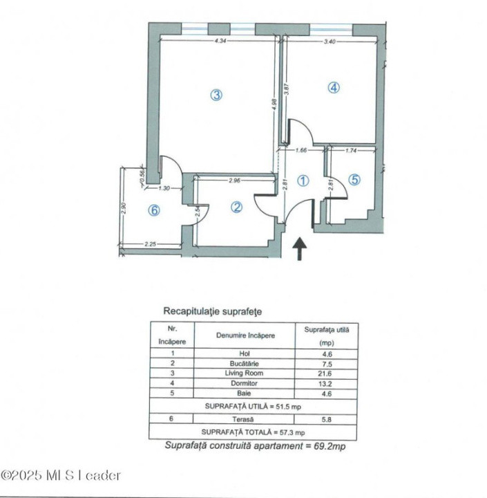 Apartament 2 camere | 57,3 mp | H Pipera Lake