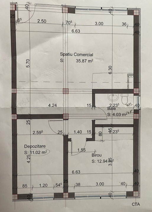Spațiu finisat, 2 intrări, parcare – Doamna Stanca–Dedeman, disponibil acum
