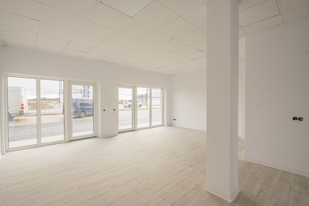 Spațiu finisat, 2 intrări, parcare – Doamna Stanca–Dedeman, disponibil acum