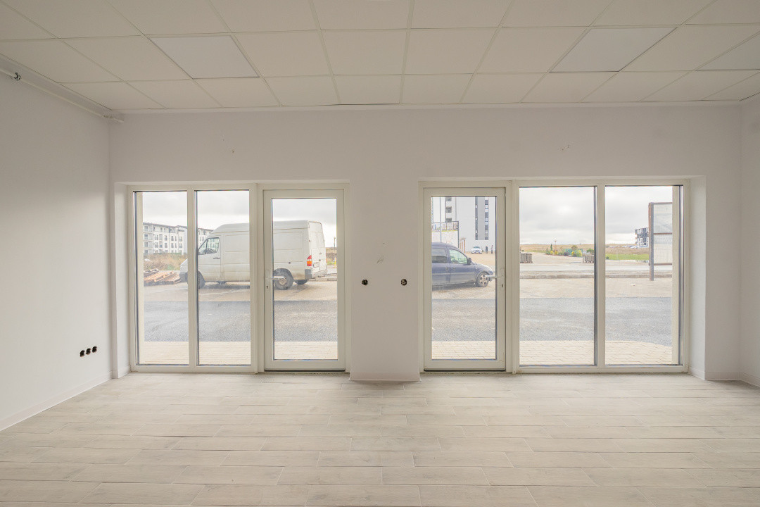 Spațiu finisat, 2 intrări, parcare – Doamna Stanca–Dedeman, disponibil acum